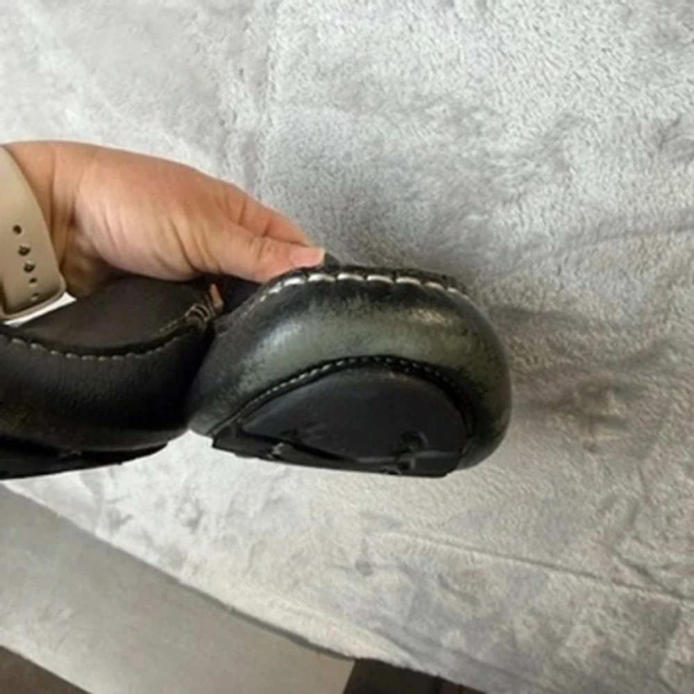 1901‎ Nordstrom Mens Black Pebbled Leather Driving Loafers Size 9.5 M12811